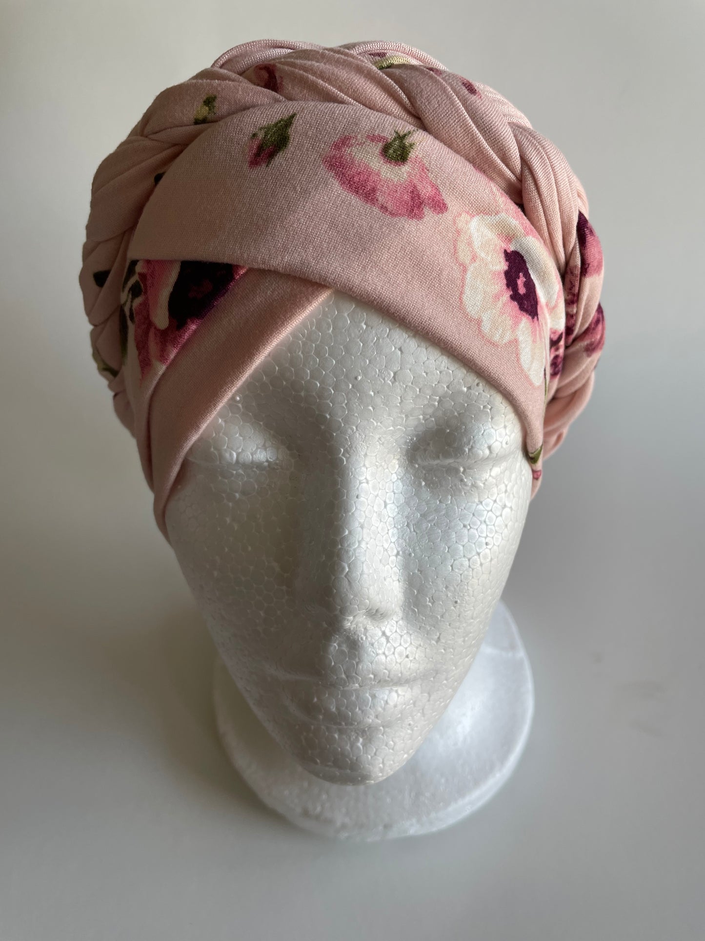 Pre tied wrap pink braided